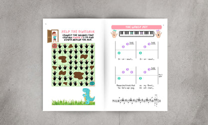 Pets Will Play: Piano Skill Set Pre-reading Songbook: 11 Fun-to-play Off-staff Songs for Piano