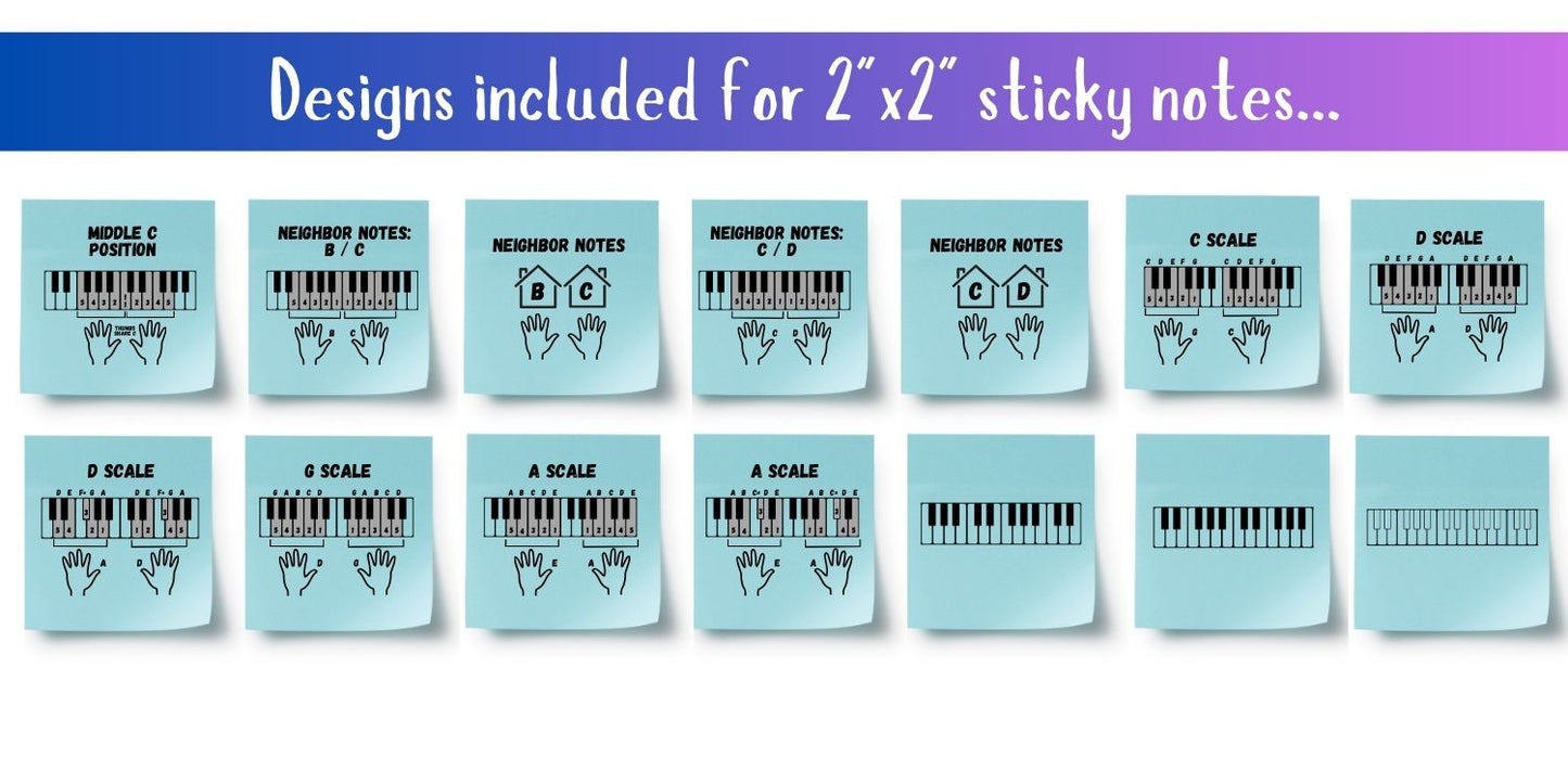 Sticky Note Templates: Hand Positions