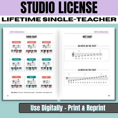 [Studio License] Chord First: All-in-One Piano Method for Teens & Adults