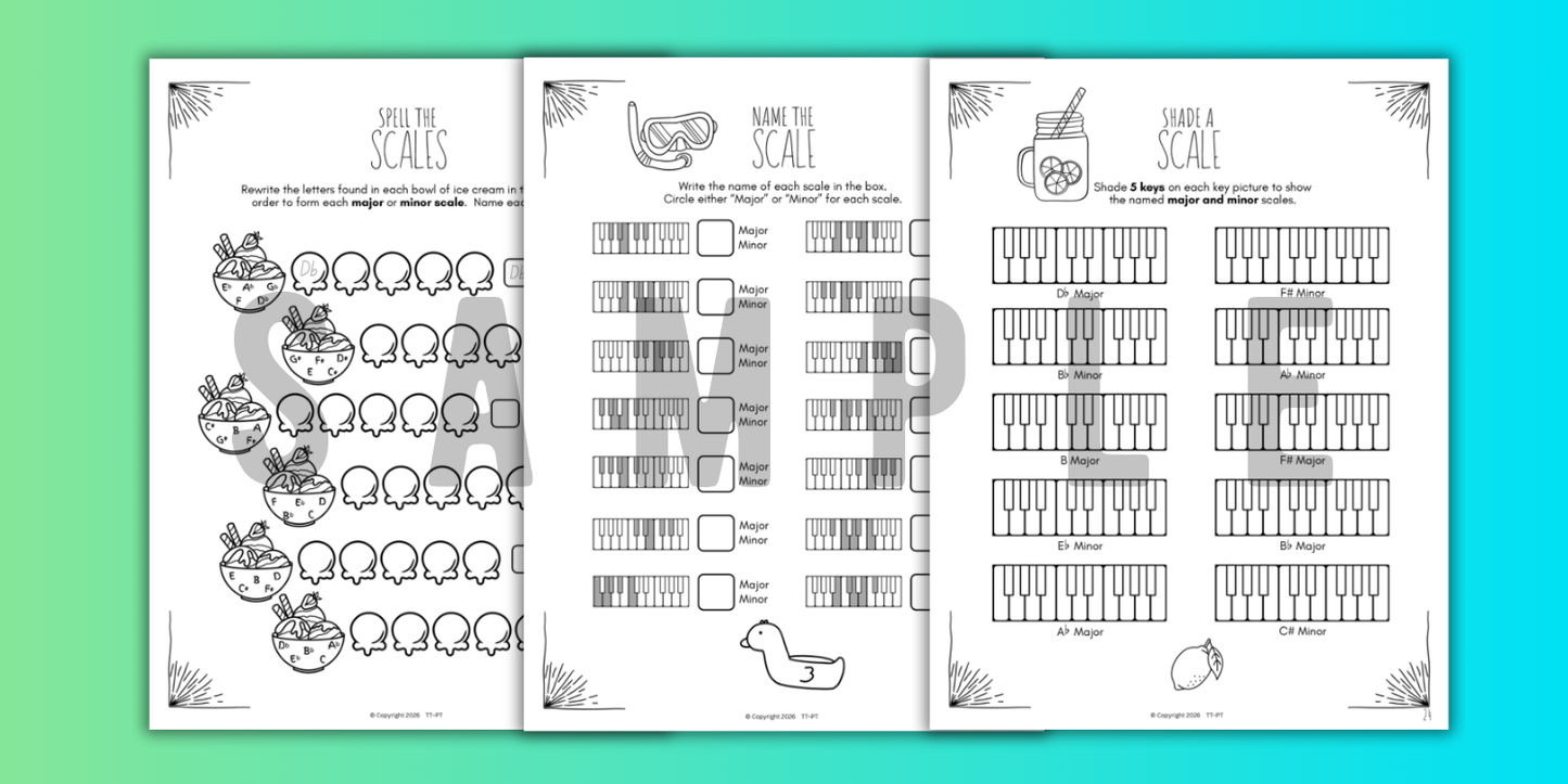 Summer SCALES Worksheets