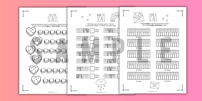Valentine's Day SCALES Worksheets