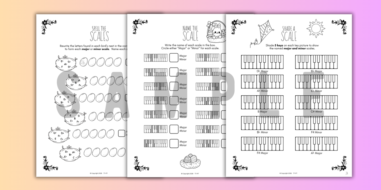Spring SCALES Worksheets