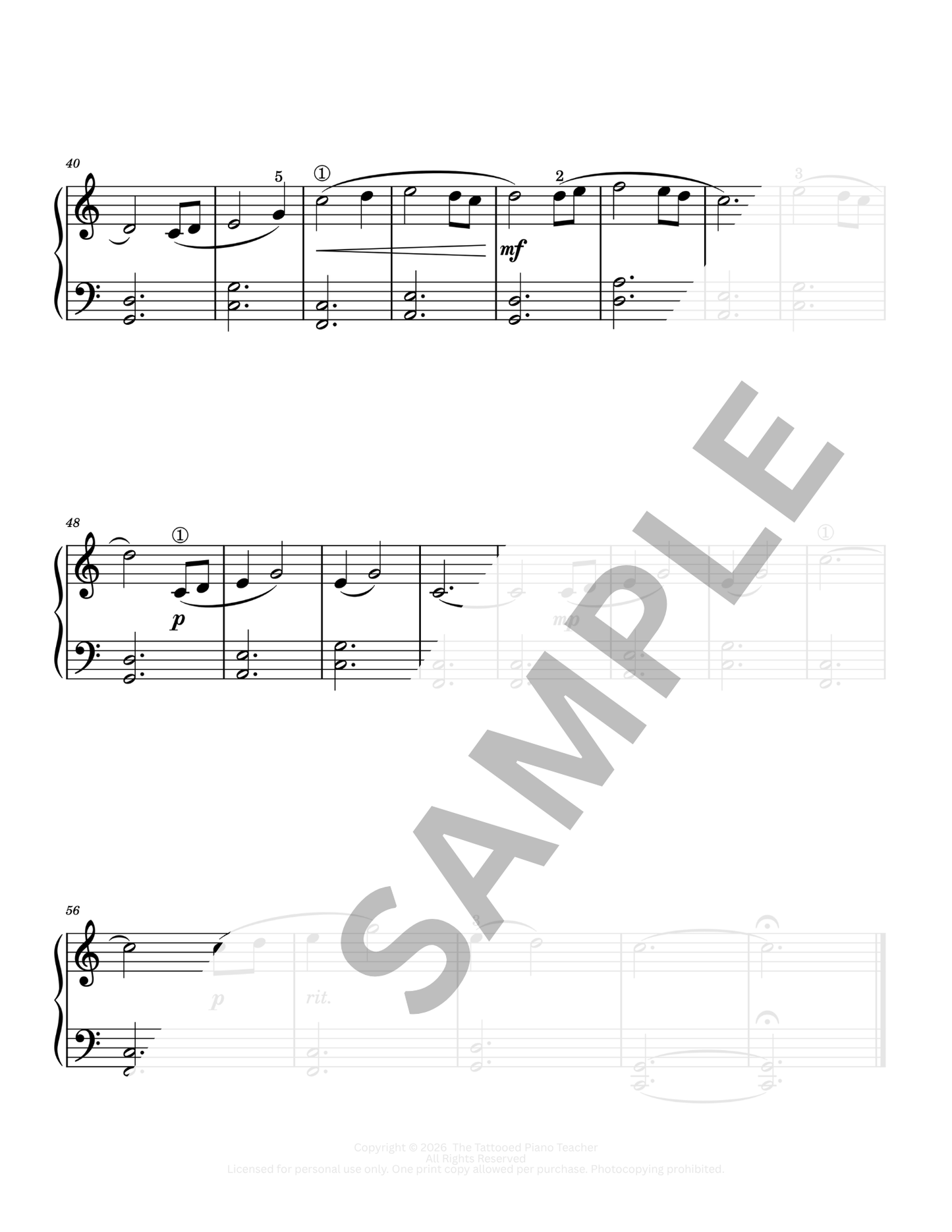 At River's End - Level 2B Elementary Fantasy Piano Solo Sheet Music