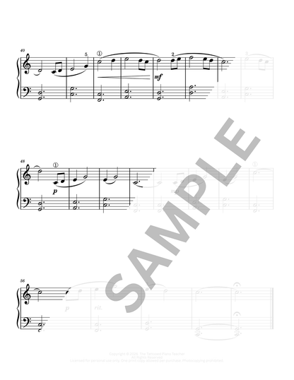 At River's End - Level 2B Elementary Fantasy Piano Solo Sheet Music