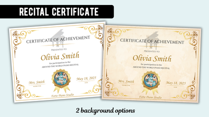 Around the World Piano Recital Kit