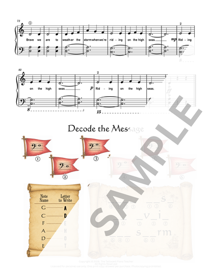 On the High Seas - Level 2A Elementary Fantasy Piano Solo Sheet Music