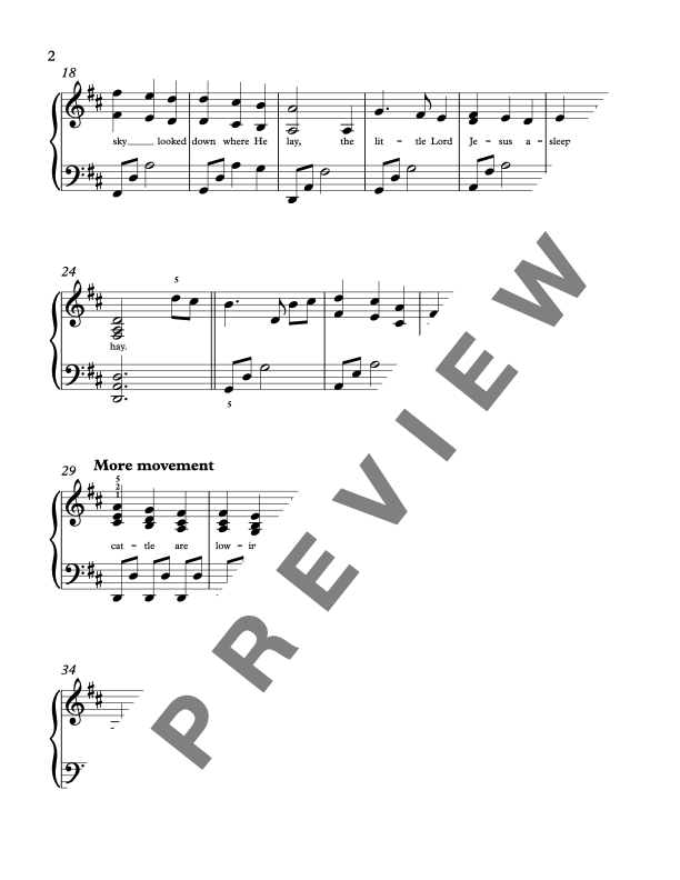 Away in a Manger [Early Intermediate] - Christmas Piano Sheet Music