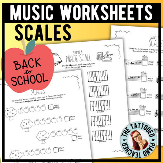 Back to School SCALES Worksheets