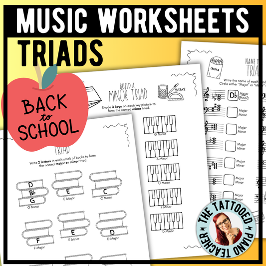 Back to School TRIADS Worksheets