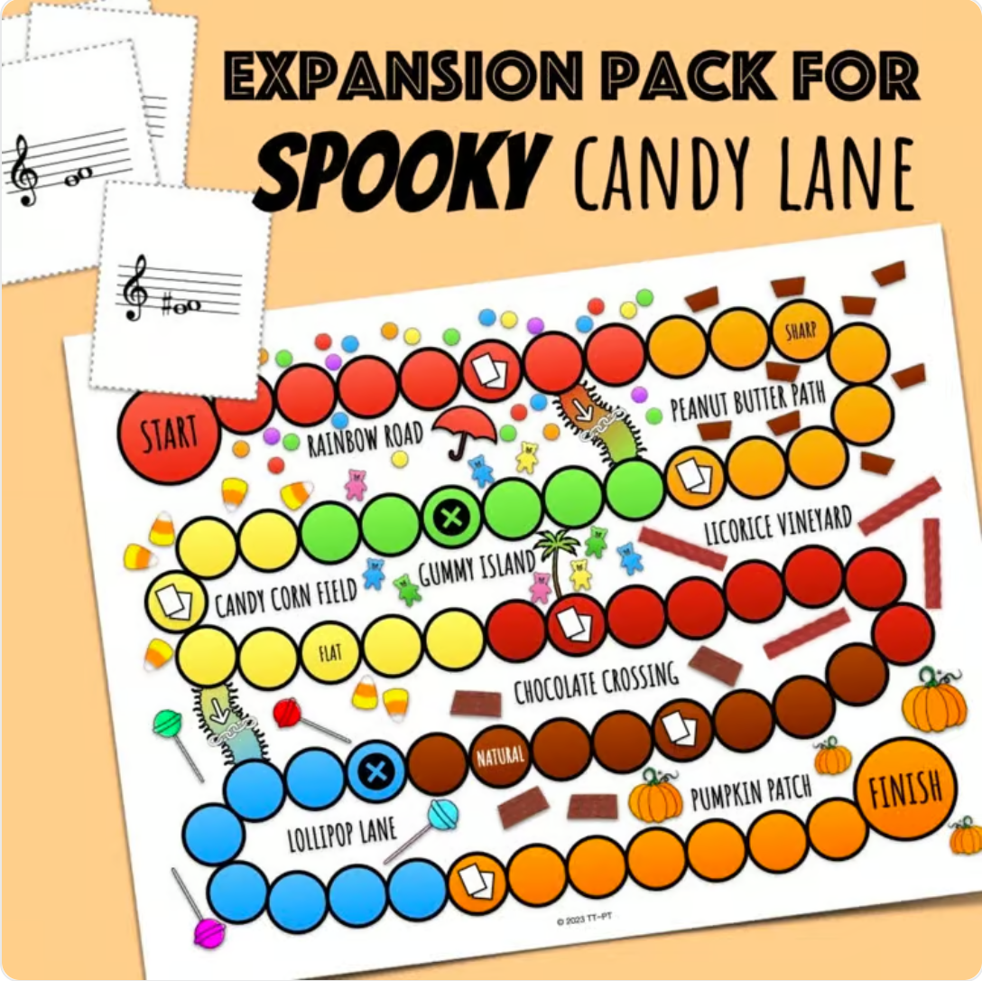 Halloween Music Board Game 2: Half Steps & Whole Steps