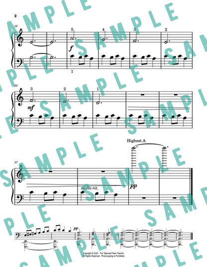 Carol of the Bells - Christmas Early Elementary Piano Solo Sheet Music