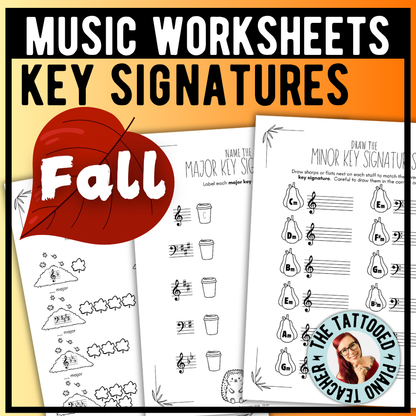 Fall KEY SIGNATURES Worksheets