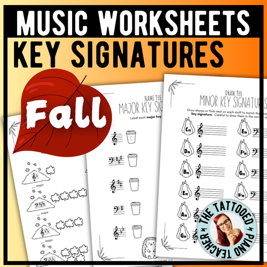 Fall KEY SIGNATURES Worksheets