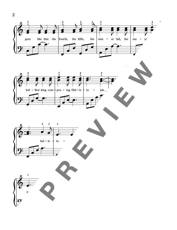 Hallelujah [Early Intermediate] by Leonard Cohen - Piano Solo Sheet Music
