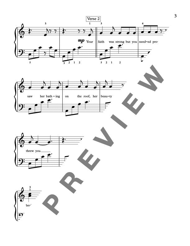 Hallelujah [Early Intermediate] by Leonard Cohen - Piano Solo Sheet Music