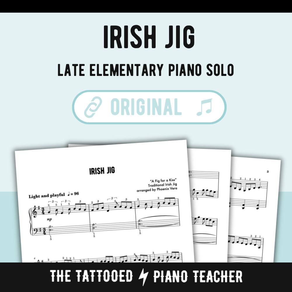Irish Jig - Late Elementary Piano Solo Sheet Music