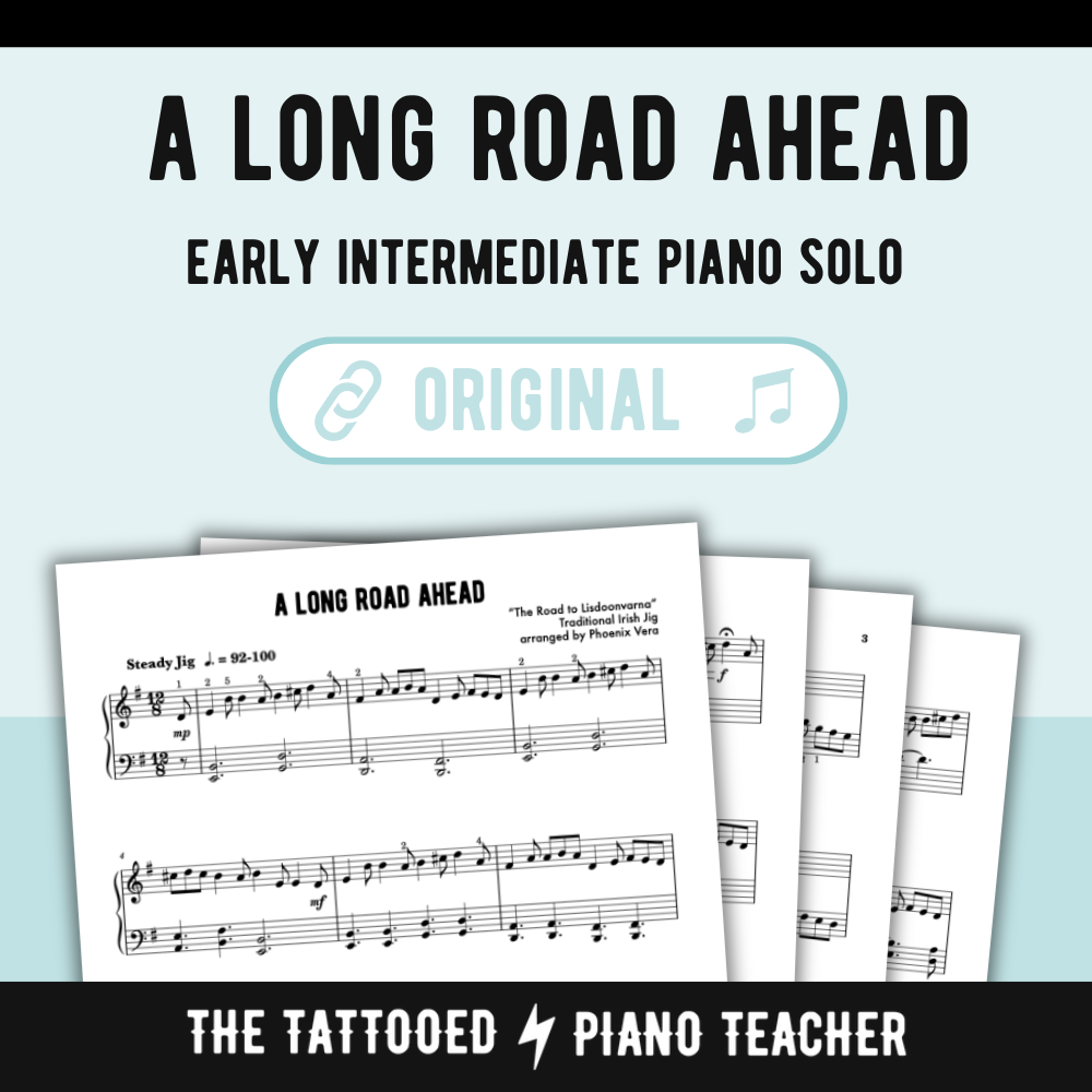 The Long Road Ahead - Traditional Irish Early Intermediate Piano Solo Sheet Music