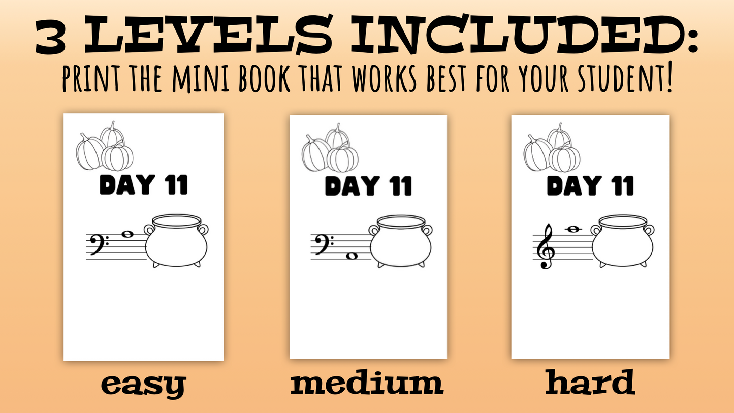 October Note A Day Mini Book