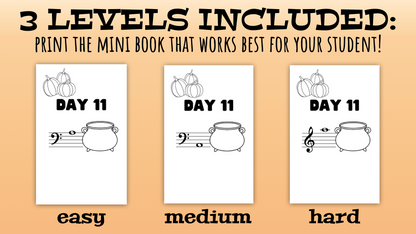 October Note A Day Mini Book