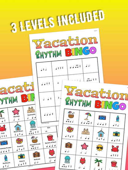Vacation Rhythm Bingo