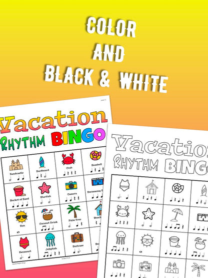 Vacation Rhythm Bingo