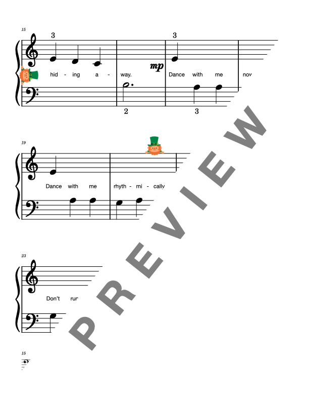 Dance With Me - Irish Jig Early Elementary Piano Solo Sheet Music