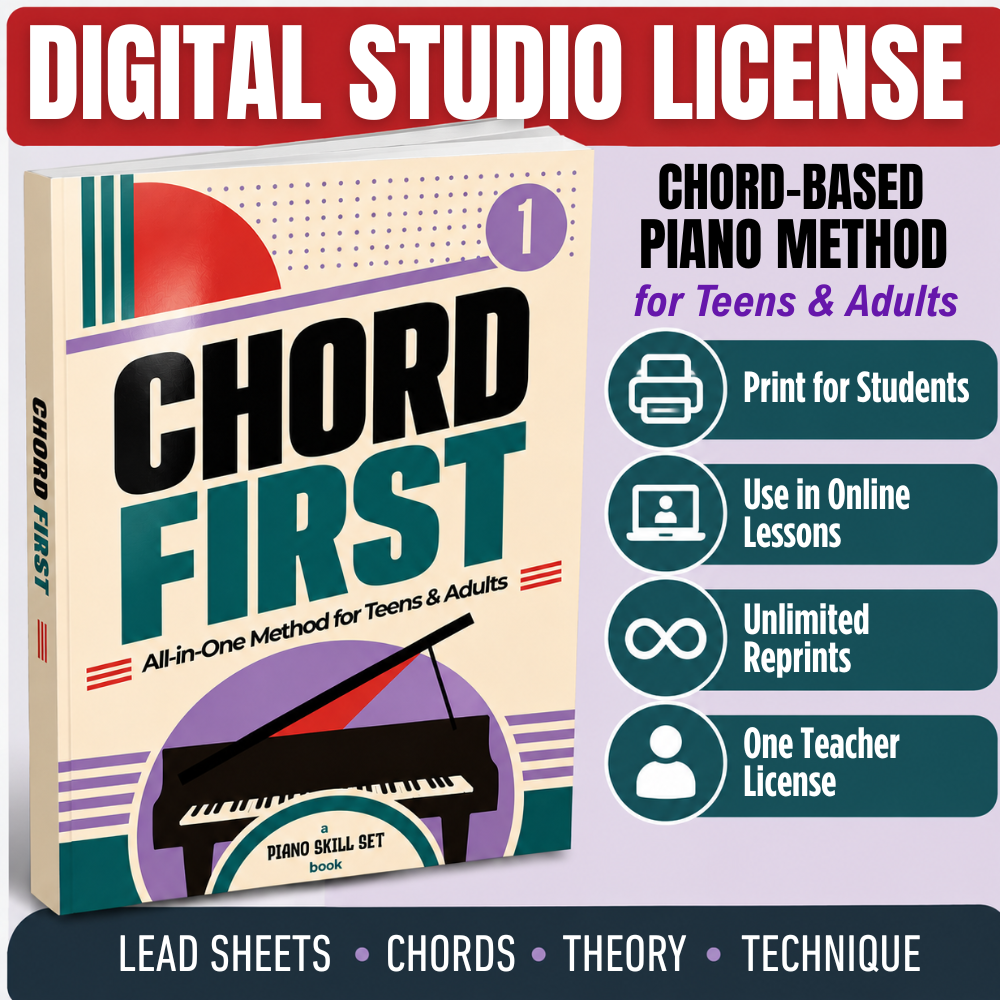 [Studio License] Chord First: All-in-One Piano Method for Teens & Adults