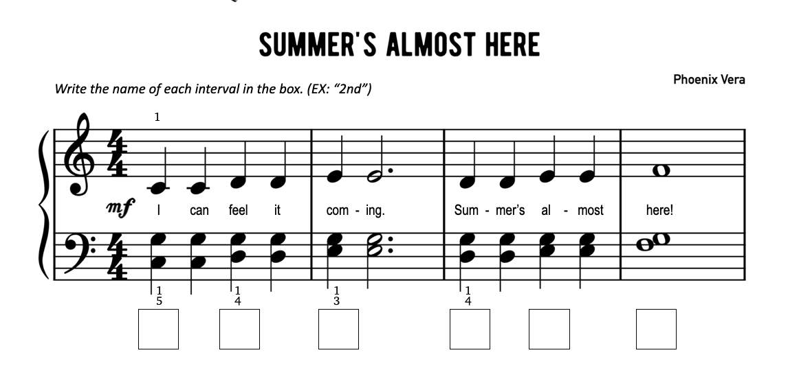 Summer's Almost Here - Early Elementary Piano Solo Sheet Music