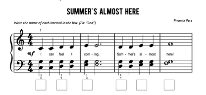 Summer's Almost Here - Early Elementary Piano Solo Sheet Music