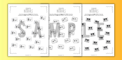 Back to School INTERVALS Music Worksheets