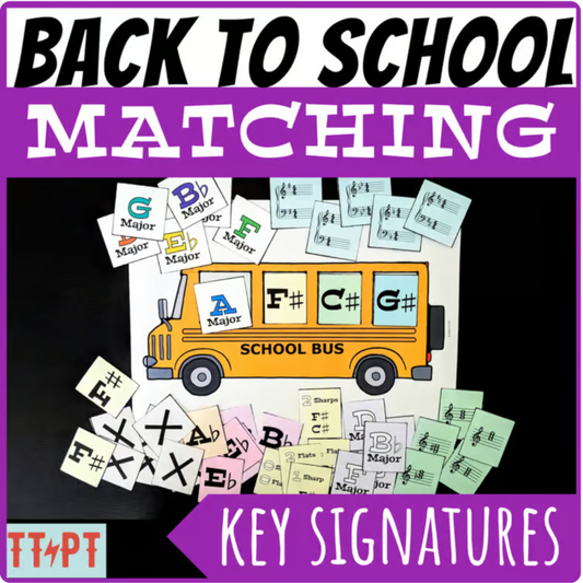 Back to School Bus Matching 6: Key Signatures
