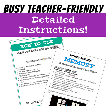 Back to School Bus Matching 6: Key Signatures