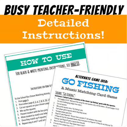 Back to School Bus Matching Bundle