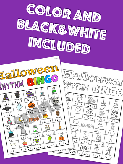 Halloween Rhythm Bingo