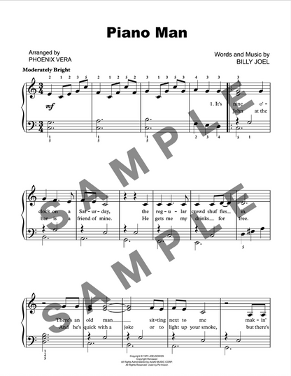 Piano Man [Late Elementary] by Billy Joel - Piano Solo Sheet Music