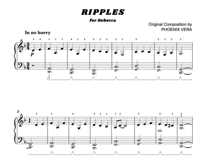 Ripples - Early Intermediate Original Piano Solo Sheet Music