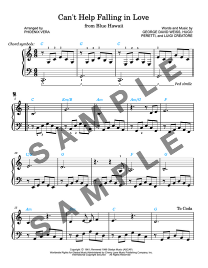 Can't Help Falling in Love [Late Elementary] by Elvis - Piano Sheet Music