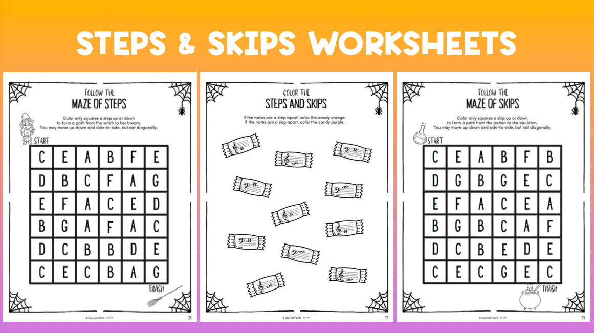 Halloween Music Worksheets