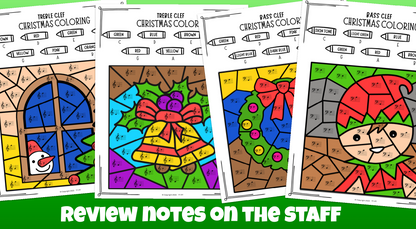 Christmas Music Coloring Pages