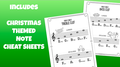 Christmas Fill-in-the-Blank Note Naming Stories