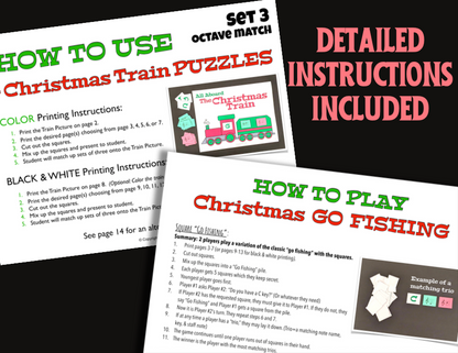 Christmas Train Puzzles Set 3: Note Match