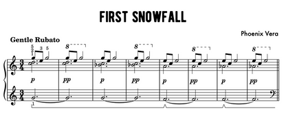 First Snowfall - Christmas Elementary Piano Solo Sheet Music