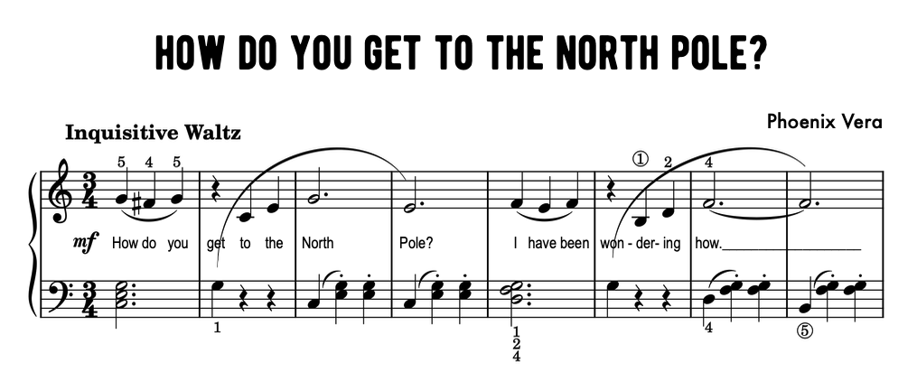 How Do You Get to the North Pole? - Christmas Elementary Piano Solo Sheet Music