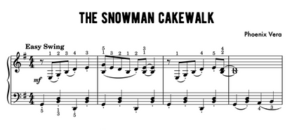 The Snowman Cakewalk - Early Intermediate Jazz Piano Solo Sheet Music