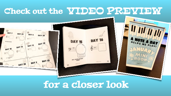 January Note A Day Mini Book