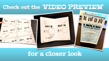 January Note A Day Mini Book