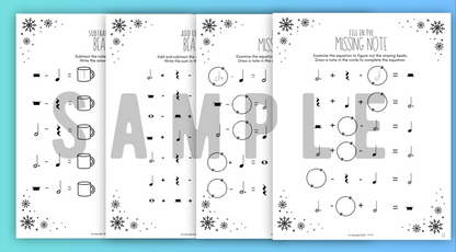 Winter MUSIC MATH Music Worksheets