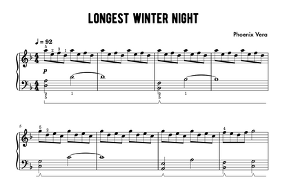 Longest Winter Night - Late Elementary Piano Solo Sheet Music