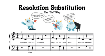 Resolution Substitution - Early Elementary Piano Solo Sheet Music