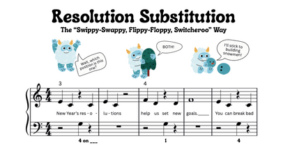 Resolution Substitution - Early Elementary Piano Solo Sheet Music
